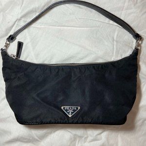 Authentic black prada hobo bag